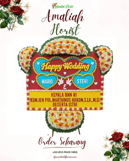 Papan Bunga Pernikahan Baron